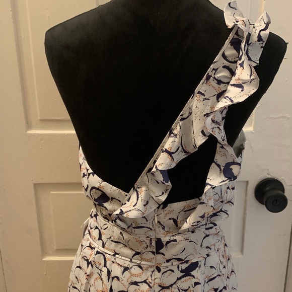 Elegant One-Shoulder Printed Dress - Picture 6 of 12